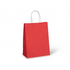 Petite Paper Carry Bag; twist handle #10 Bright Red 250ctn