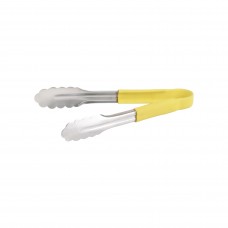 Tongs; Stainless steel colour coded - yellow 230mm