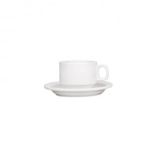 225ml White Stackable Ceramic Cups 8oz - 12 per box