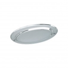 Oval Platter; Rolled Edge - Stainless Steel - 250mm