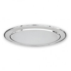 Oval Platter; 18/8 Stainless Steel Heavy Duty Rolled Edge 300mm