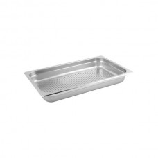 Anti-jam steam pan; stainless steel perforated 1/1 size 530 x 325 x 100mm deep