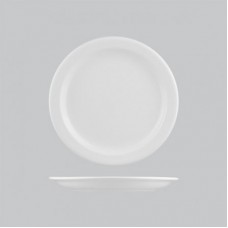 Plate- White ceramic round 205mm  N/Rim 24/ctn