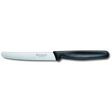 Victorinox Serrated Wavy Round Tip Steak Tomato Knife - Black Handle