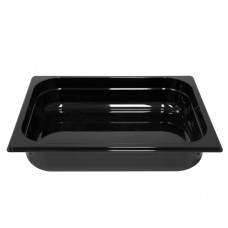 Black Polycarbonate Food Pans - 1/2 Size 65mm