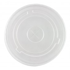Plastic flat lid- 24oz with straw slot Capri 10x100pk