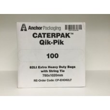 82ltr Easy-Pik Black Extra Heavy Duty Garbage Bags extra heavy duty 100/dispenser box