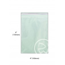 Reseal Plastic Bags; 6 x 4" x 50um 100 x 150mm 10 x 100pk/ctn 1000/ctn